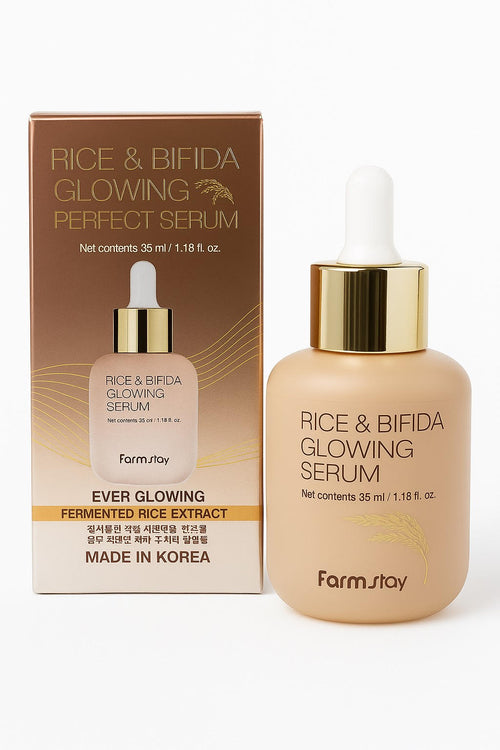 Rice & Bifida Glowing Serum – Farmstay  Contenido: 35 ml